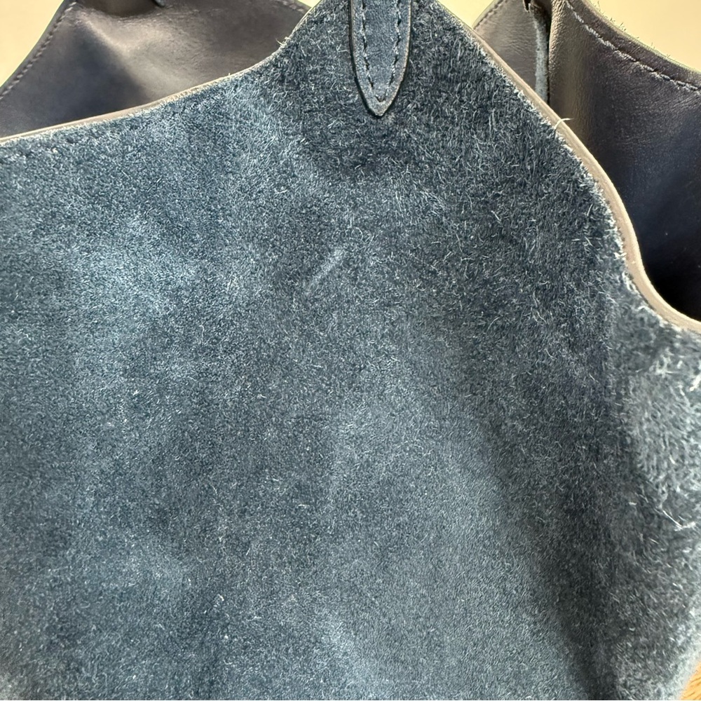 KHAITE The Mini Lotus Drawstring Bag in Midnight Suede - Picture 10 of 16